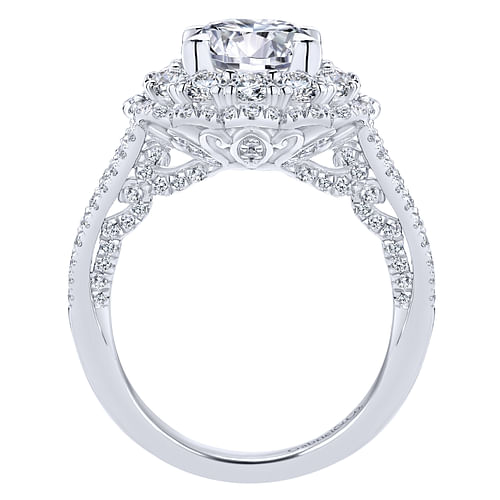 18K White Gold Round Diamond Engagement Ring