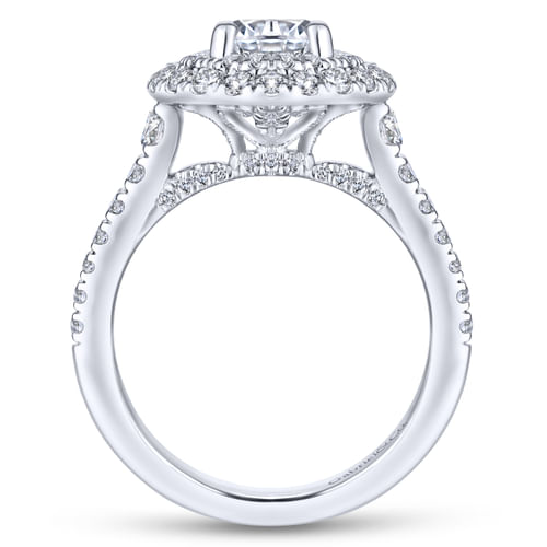 18K White Gold Round Diamond Engagement Ring