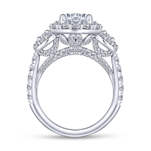 18K White Gold Round Diamond Engagement Ring 18K White Gold Round Diamond Engagement Ring