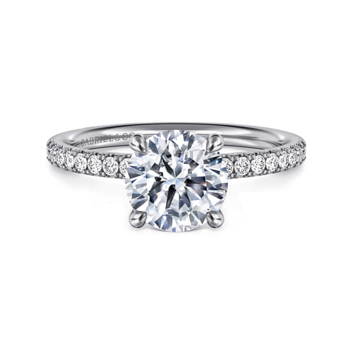 18K White Gold Round Diamond Engagement Ring 18K White Gold Round Diamond Engagement Ring