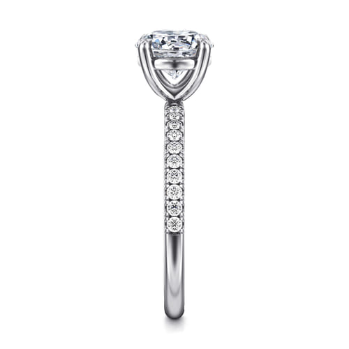 18K White Gold Round Diamond Engagement Ring 18K White Gold Round Diamond Engagement Ring