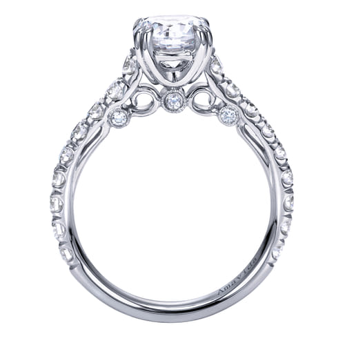 18K White Gold Round Diamond Engagement Ring