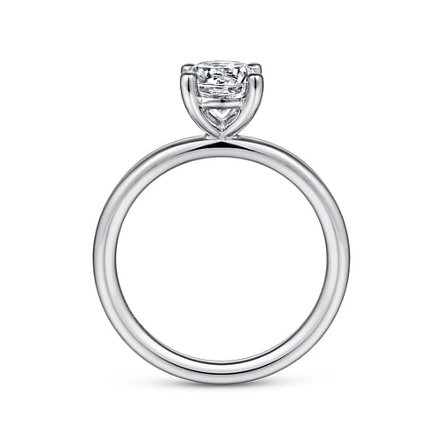 18K White Gold Round Solitaire Engagement Ring