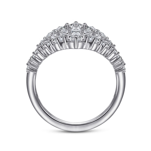 18K White Gold Statement Diamond  Ring