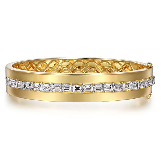 Gabriel - 18K Yellow Gold Diamond Bangle