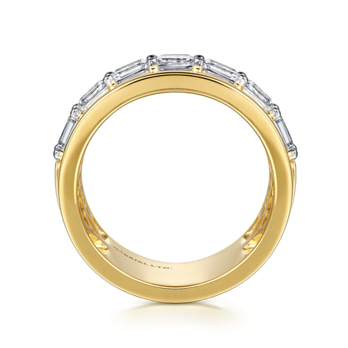 18K Yellow Gold Diamond Cigar Band