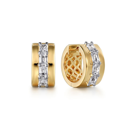 Gabriel - 18K Yellow Gold Diamond Earrings