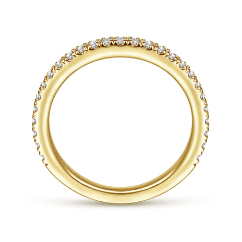 18K Yellow Gold Diamond Matching Wedding Band 18K Yellow Gold Diamond Matching Wedding Band