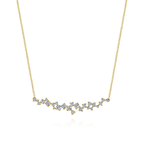18K Yellow Gold Diamond Necklace