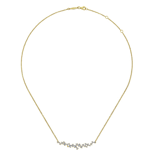 18K Yellow Gold Diamond Necklace