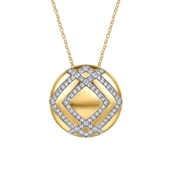 Gabriel - 18K Yellow Gold Diamond Pendant Necklace