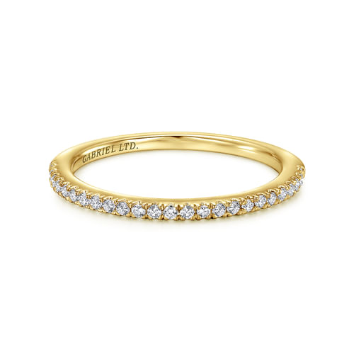 18K Yellow Gold Diamond Wedding Band