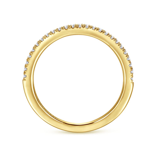 18K Yellow Gold Diamond Wedding Band