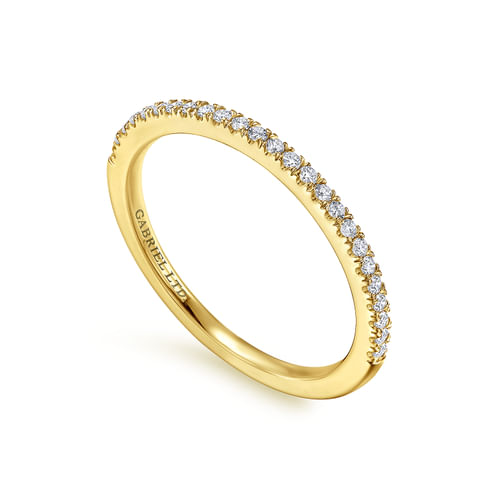 18K Yellow Gold Diamond Wedding Band