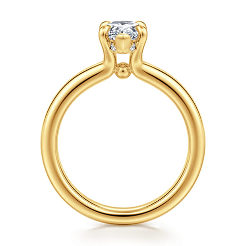 18K Yellow Gold Pear Shape Diamond Engagement Ring 18K Yellow Gold Pear Shape Diamond Engagement Ring