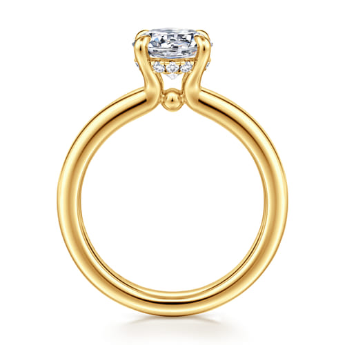 18K Yellow Gold Round Diamond Engagement Ring 18K Yellow Gold Round Diamond Engagement Ring