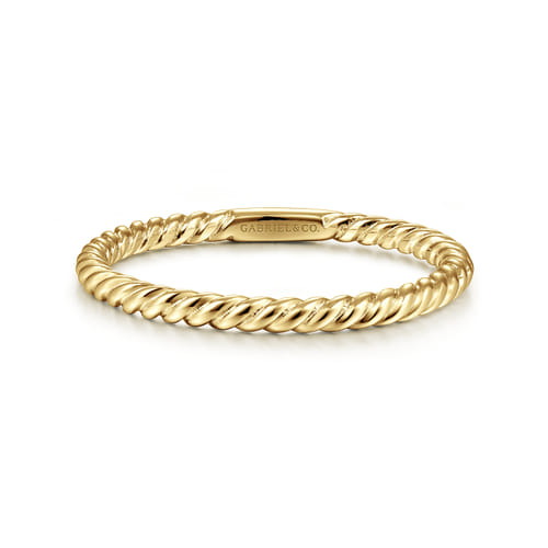 18K Yellow Gold Twisted Rope Stackable Ring 18K Yellow Gold Twisted Rope Stackable Ring