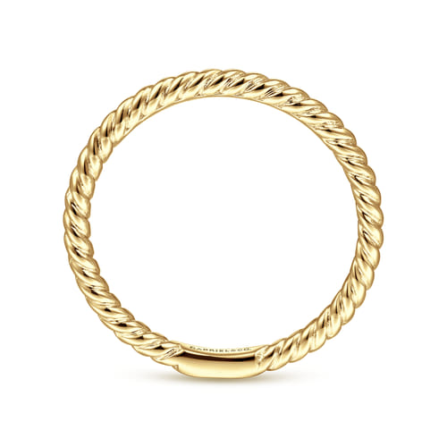 18K Yellow Gold Twisted Rope Stackable Ring 18K Yellow Gold Twisted Rope Stackable Ring