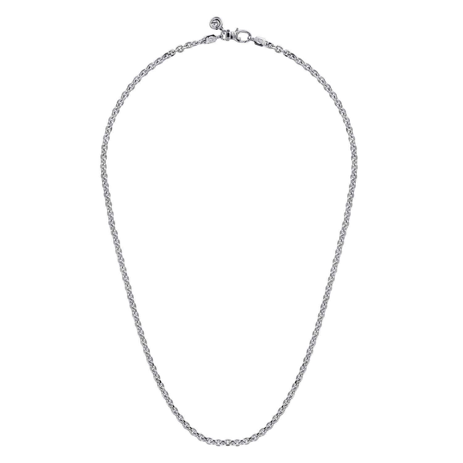 20 Inch 14K White Gold Men's Link Chain Necklace