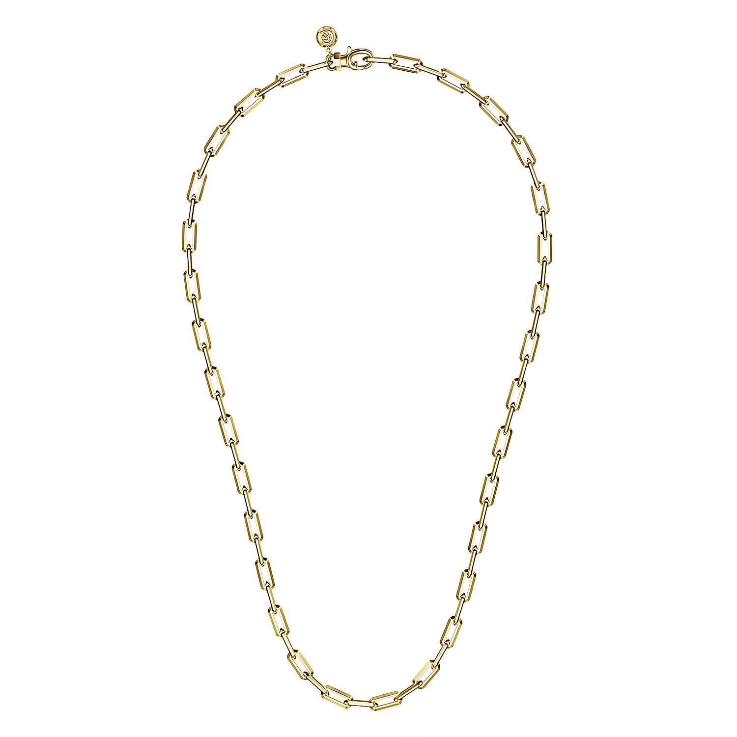 20 Inch 14K Yellow Gold Solid Faceted Chain Necklace