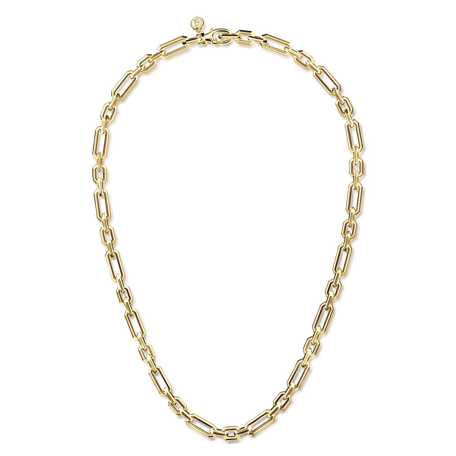 20 Inch 14K Yellow Gold Solid Figaro Chain Necklace
