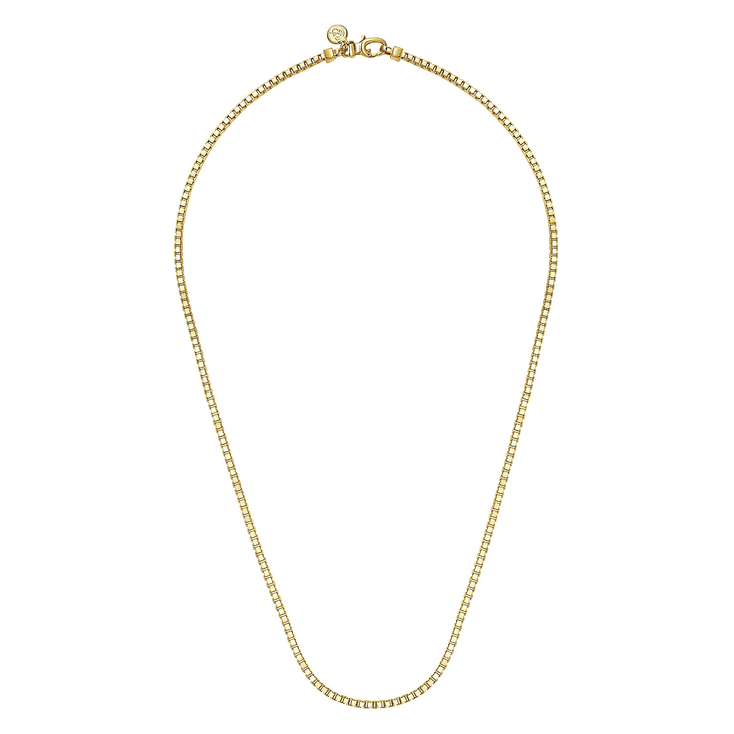 20 Inch 2.5mm 14K Yellow Gold Solid Men's Box Chain Necklace