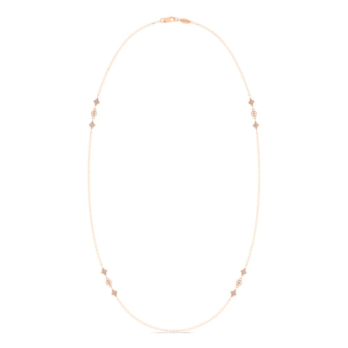 20 inch 14K Rose Gold Diamond Station DBY Necklace