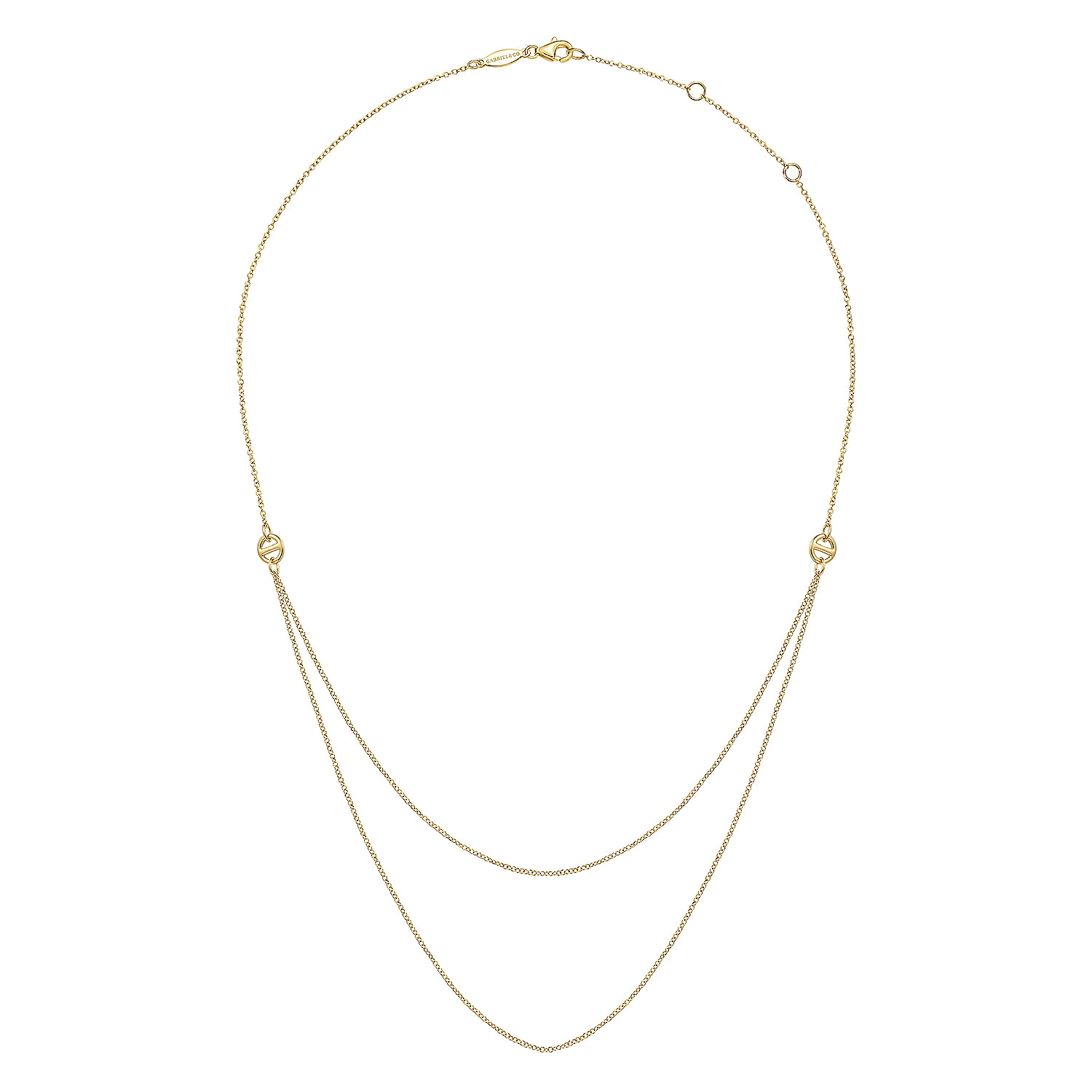20 inch 14K Yellow Gold Chain Swag Necklace