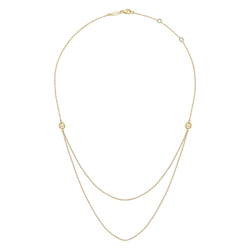 20 inch 14K Yellow Gold Chain Swag Necklace
