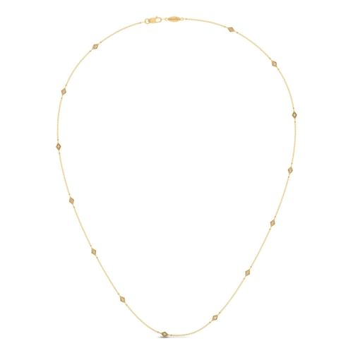 20 inch 14K Yellow Gold Diamond Station DBY Necklace