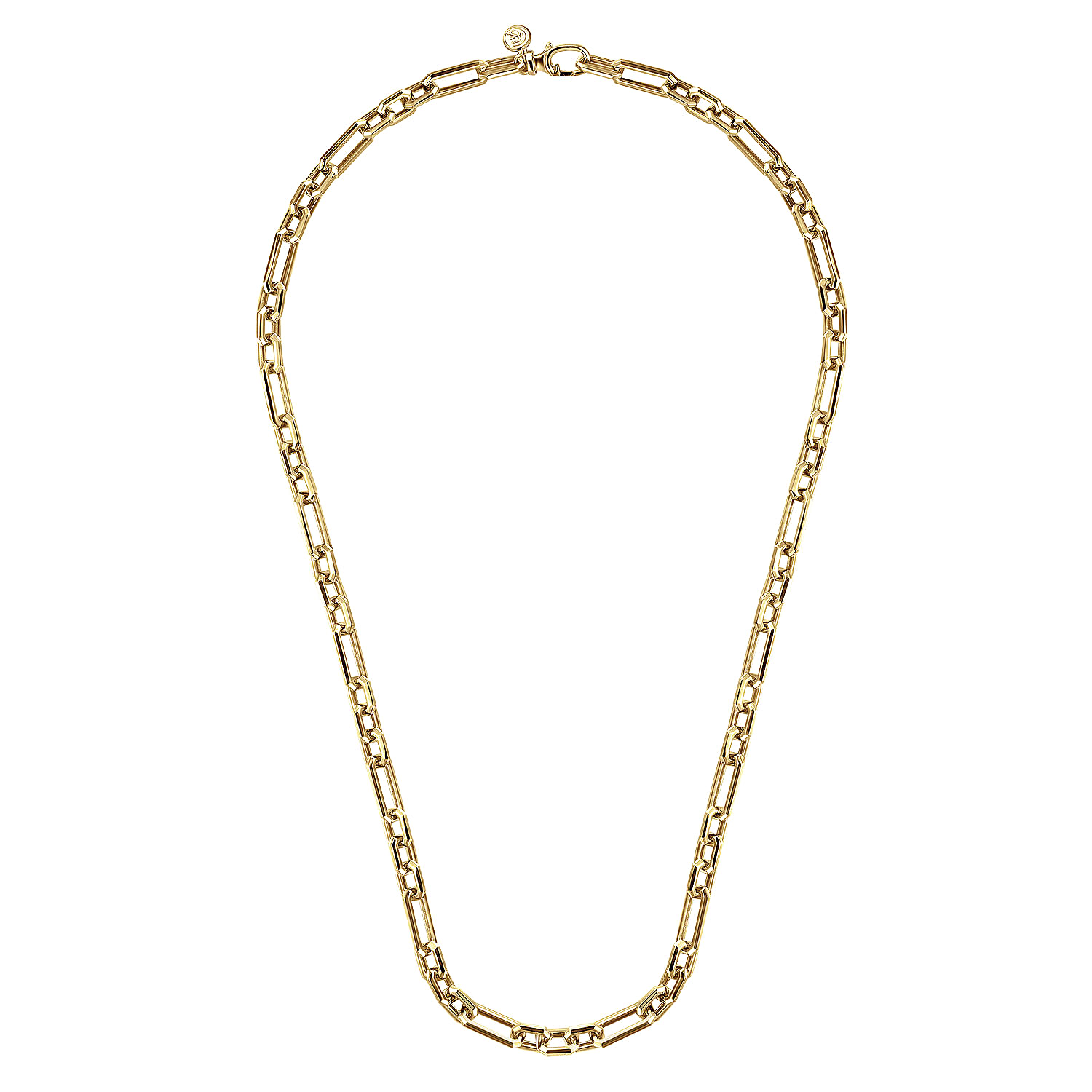 22 Inch 14K Yellow Gold Solid Figaro Chain Necklace