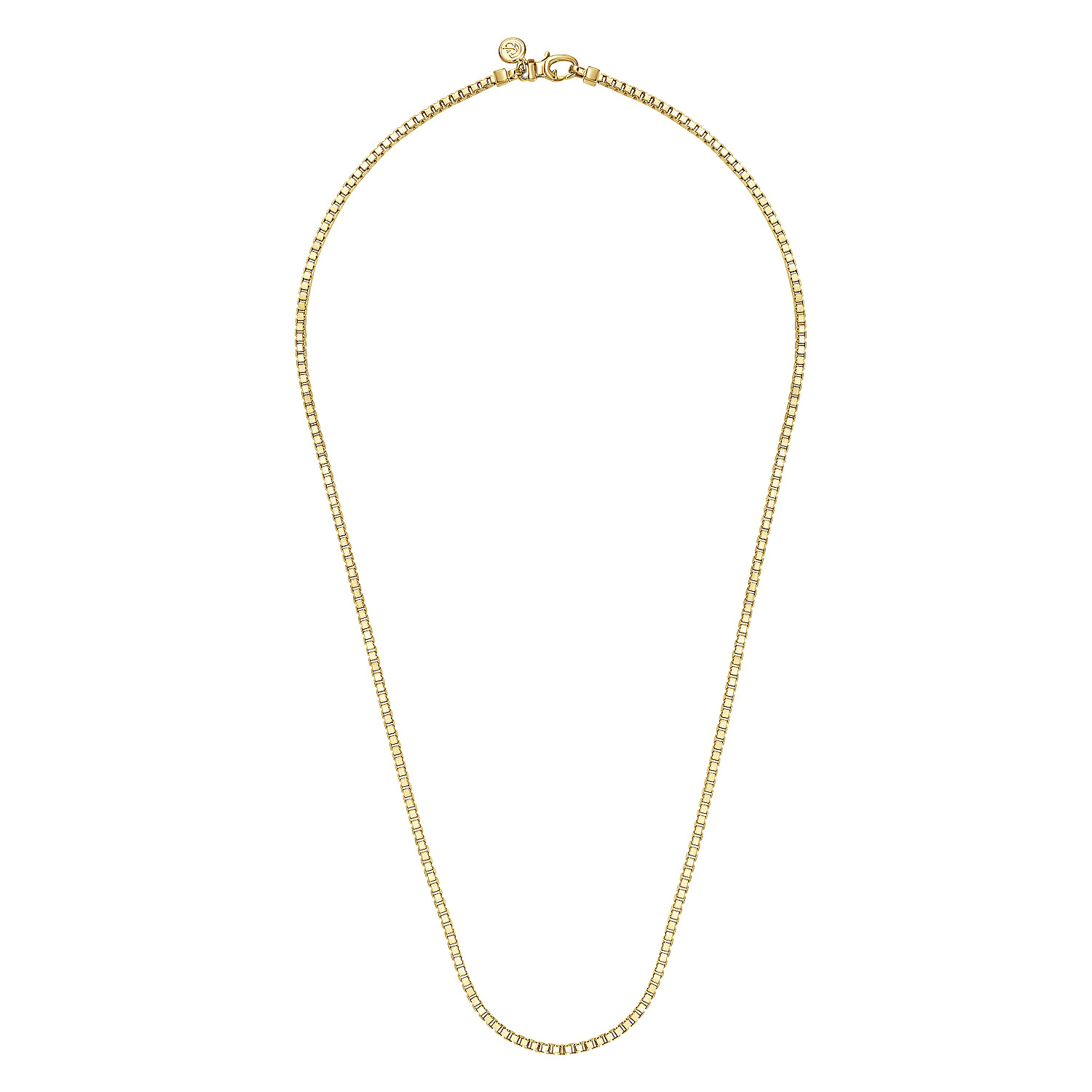22 Inch 2.5mm 14K Yellow Gold Solid Men's Box Chain Necklace