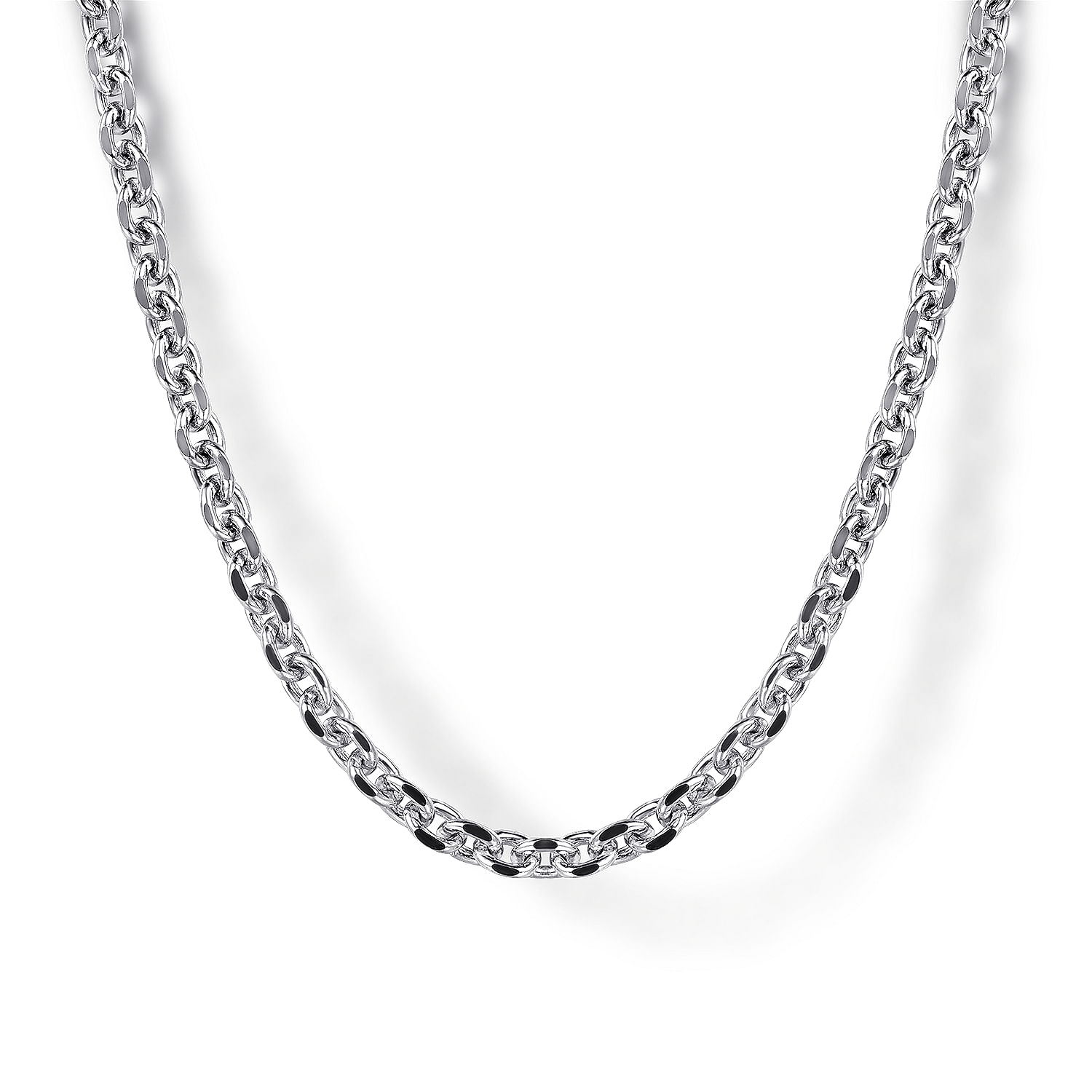 Men's Large Solid Heavy .925 Sterling Silver 8mm Thick Figaro Chain  Necklace 24 Inch