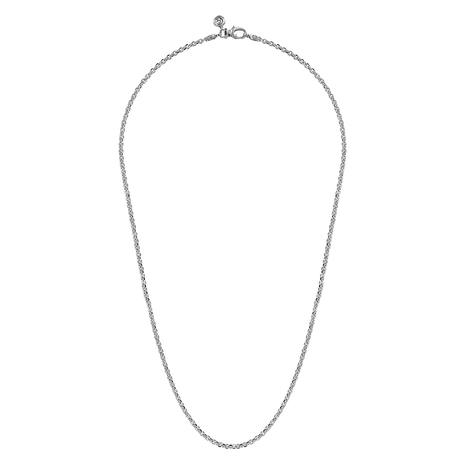 22 Inch 925 Sterling Silver Men's Link Chain Necklace