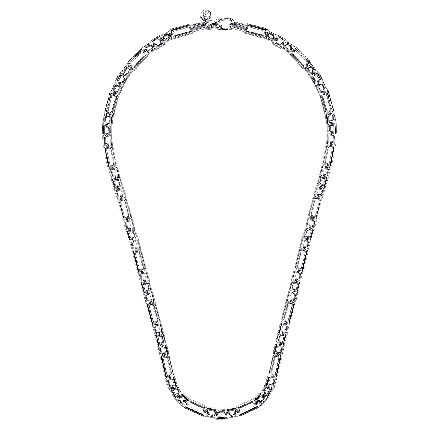 22 Inch 925 Sterling Silver Solid Figaro Chain Necklace