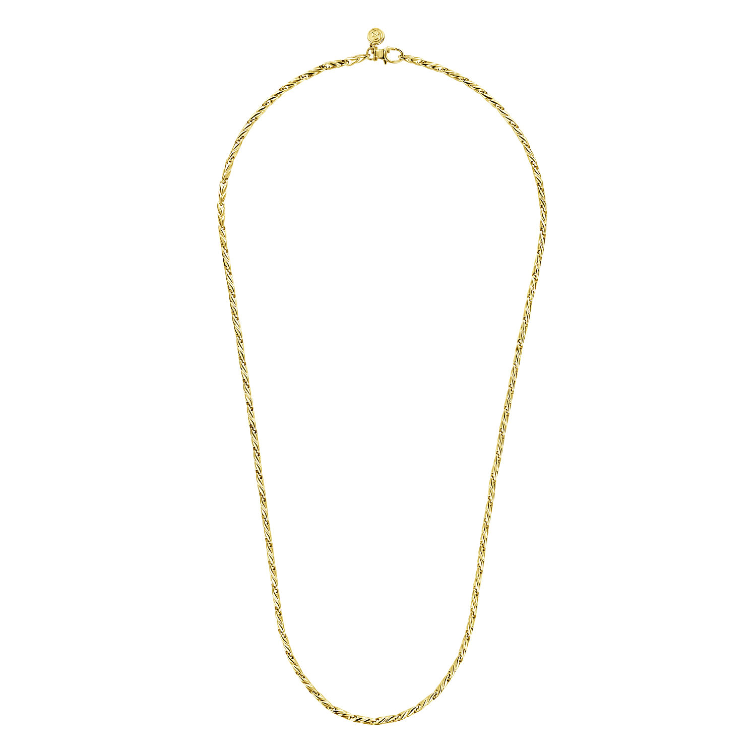 24 Inch 14K Yellow Gold Men's Chain Necklace