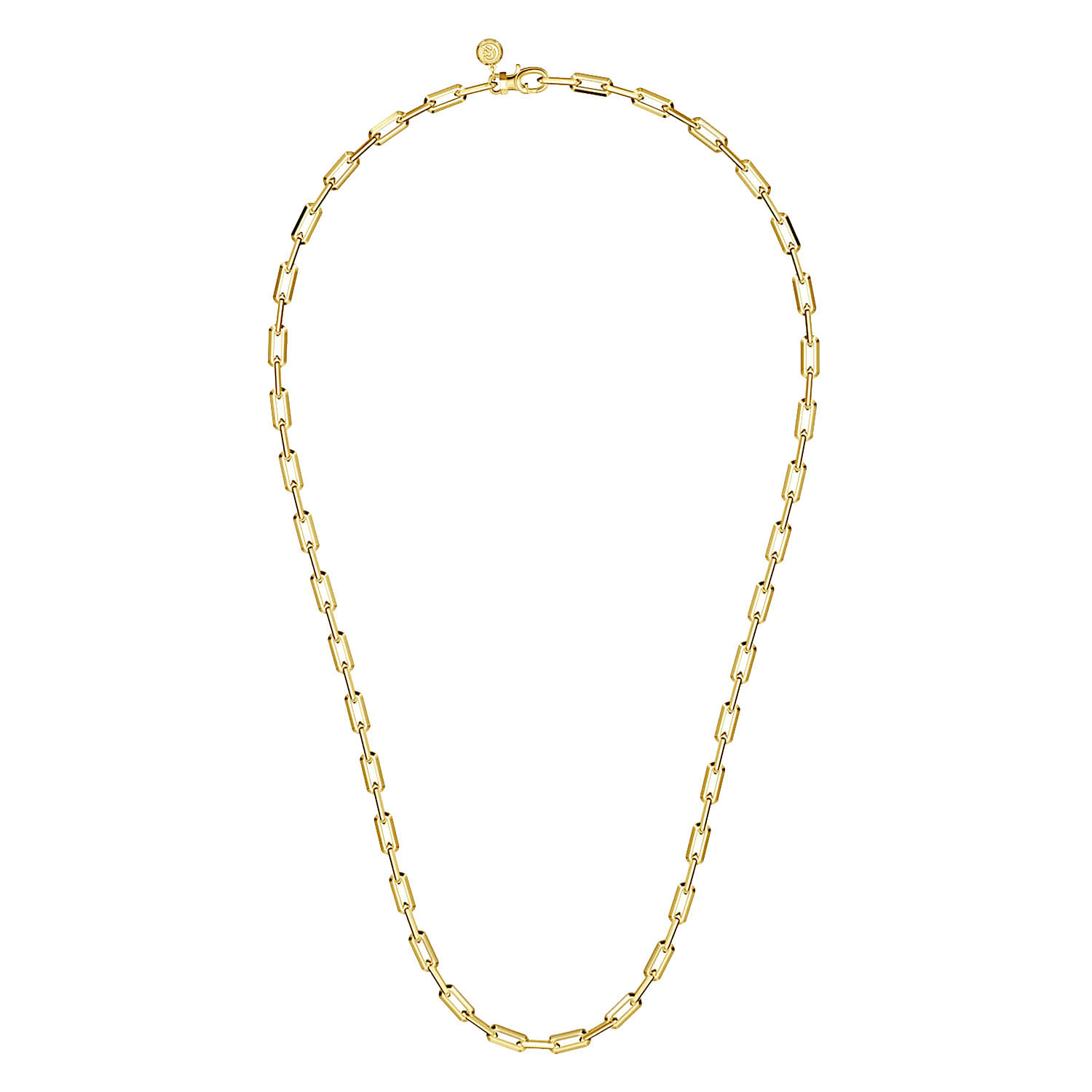 24 Inch 14K Yellow Gold Solid Faceted Chain Necklace
