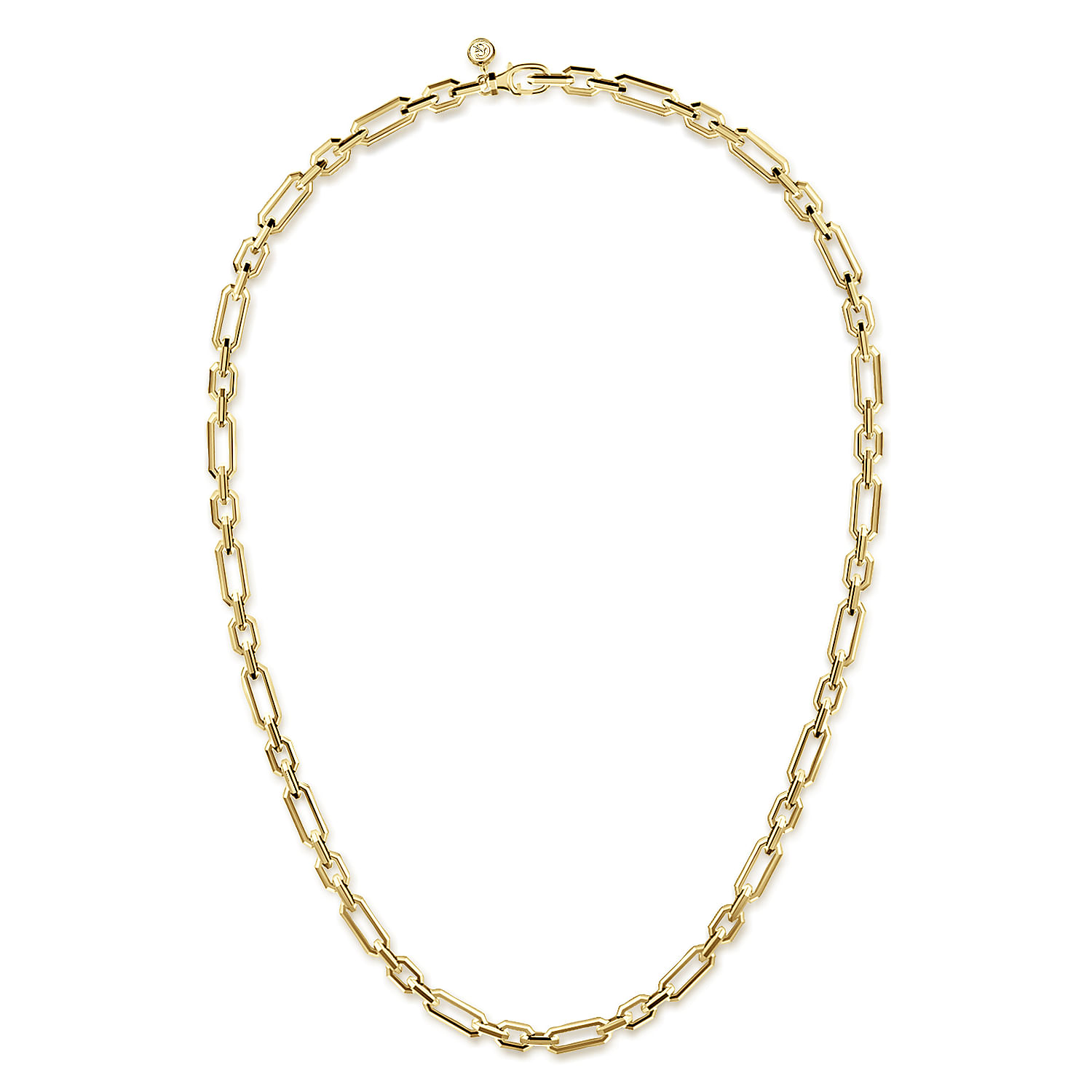 24 Inch 14K Yellow Gold Solid Figaro Chain Necklace