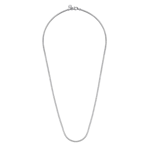 24 Inch 2.5mm 925 Sterling Silver Solid Men's Box Chain Necklace