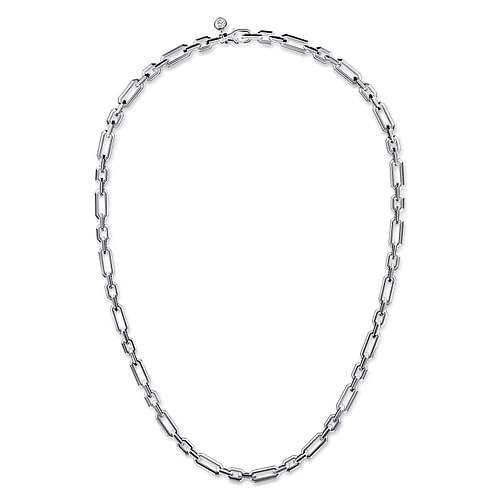 24 Inch 925 Sterling Silver Solid Figaro Chain Necklace