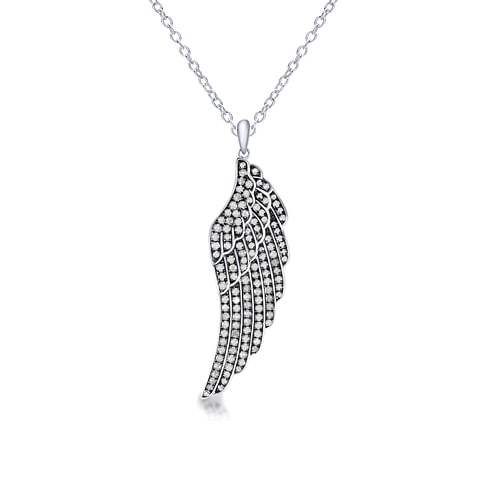 30 inch Silver Shadow Play Diamond Necklace