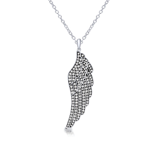 Gabriel - 30 inch Silver Shadow Play Diamond Necklace