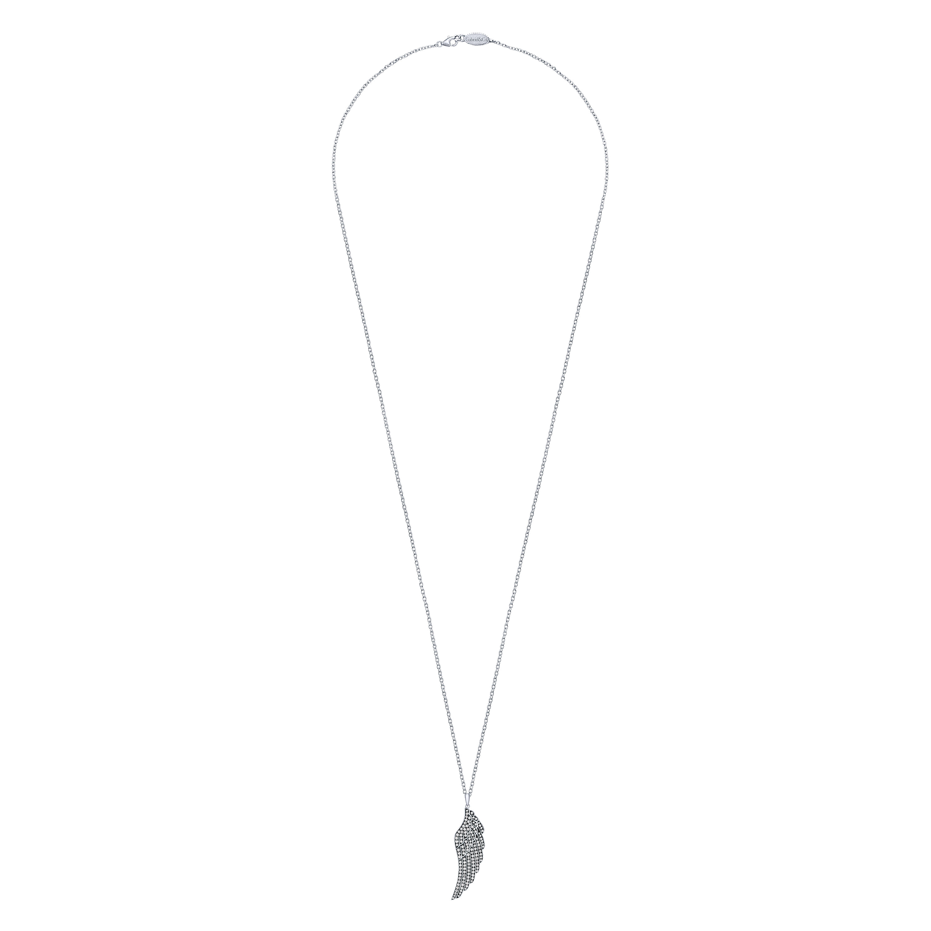 30 inch Silver Shadow Play Diamond Necklace