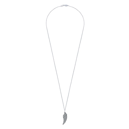 30 inch Silver Shadow Play Diamond Necklace