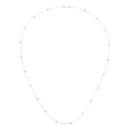 32 inch 14K Rose Gold Diamond Station DBY Necklace