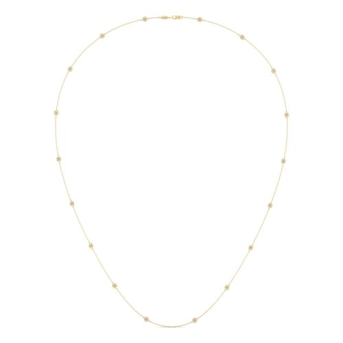 32 inch 14K Yellow Gold Diamond Station DBY Necklace