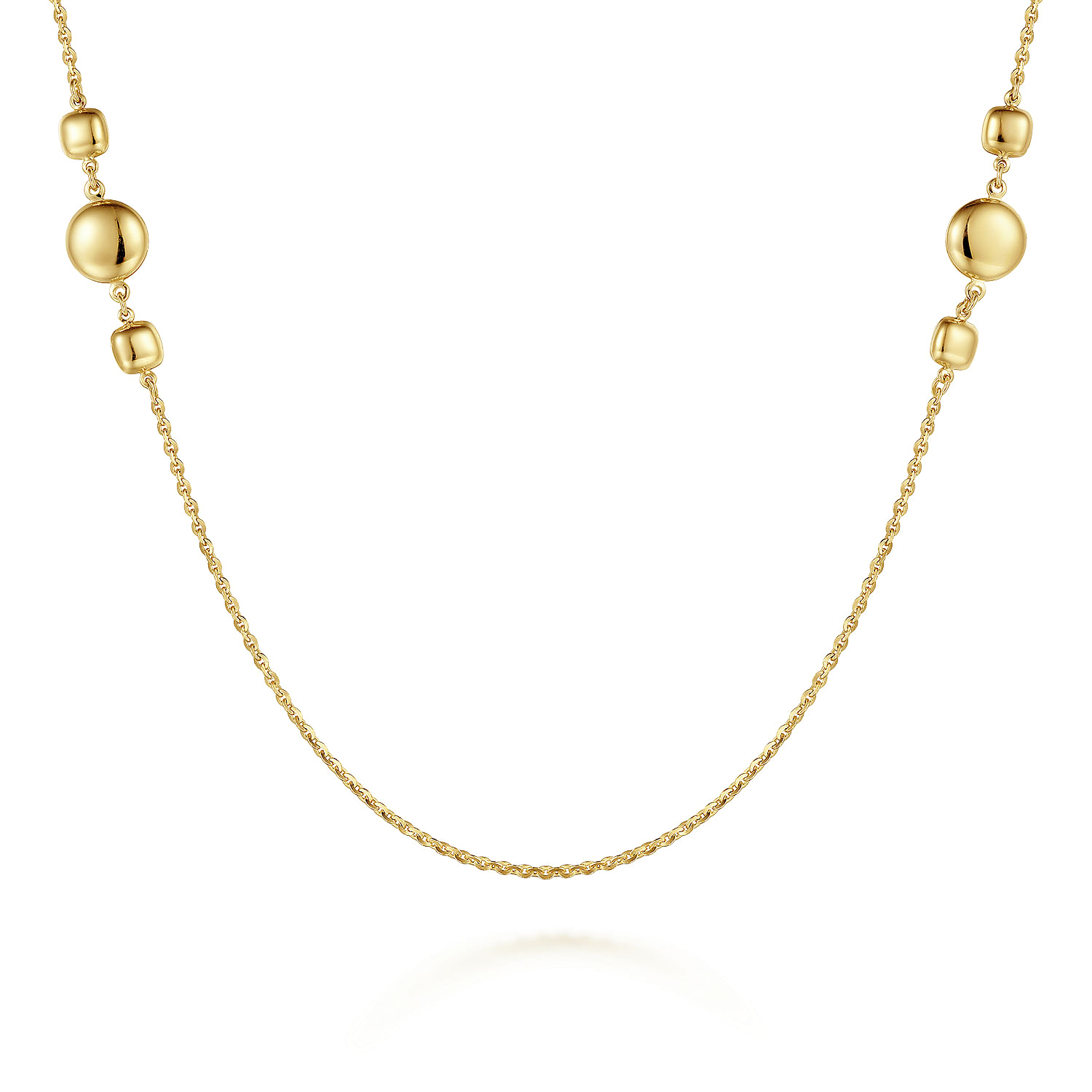 32 inch 14K Yellow Gold Station Necklace