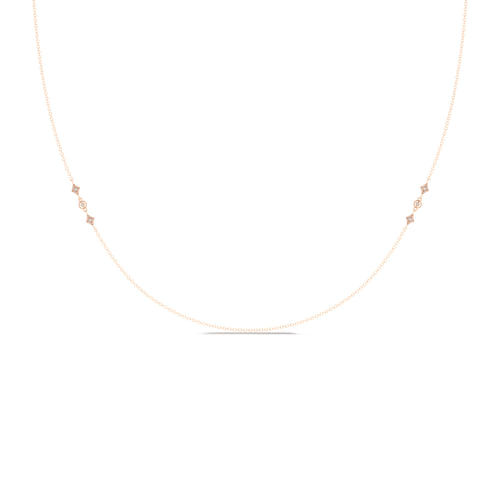 36 inch 14K Rose Gold Diamond Station DBY Necklace