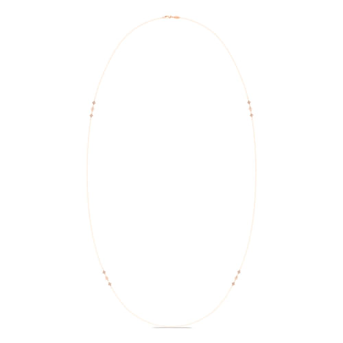 36 inch 14K Rose Gold Diamond Station DBY Necklace