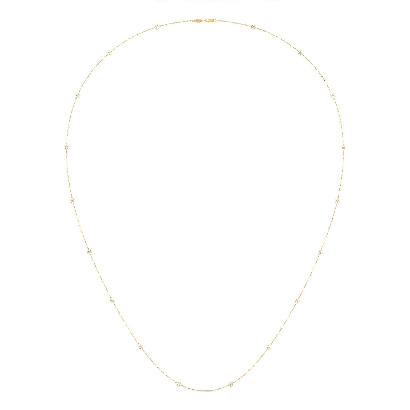 36 inch 14K Yellow Gold Diamond Station DBY Necklace